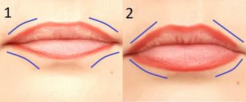 Lips küsimus vanus: õppida visuaalselt õige viimist huule make-up