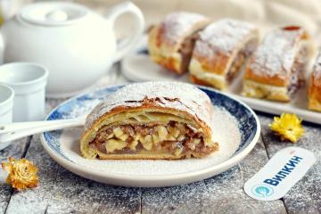 Strudel õunte ja pähklitega